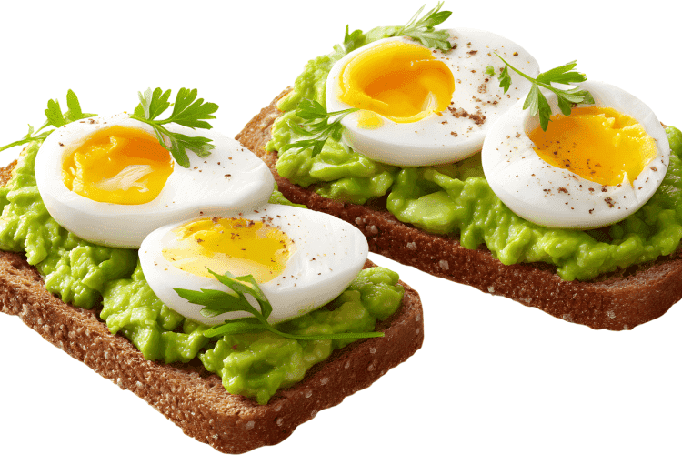Avocadoes, soft bread and soft boiled eggs are good foods to eat once you start transitioning away from soft foods.